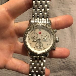 Michele watch with diamond bezel